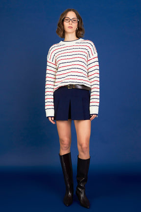 ENGLISH FACTORY - English Factory - Stripe Cable Knit - TOPS available at Objectrare