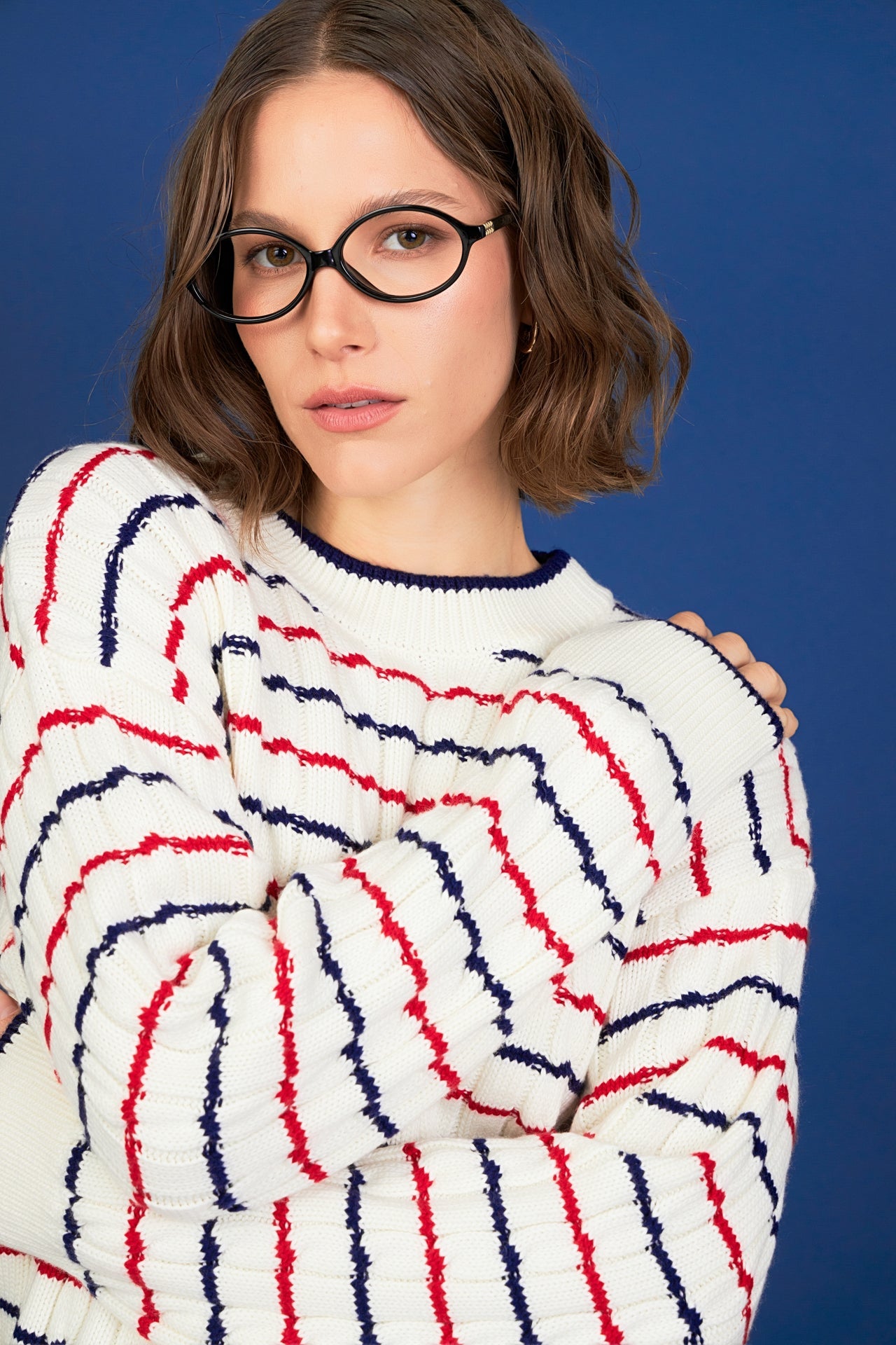 ENGLISH FACTORY - Stripe Cable Knit - TOPS available at Objectrare