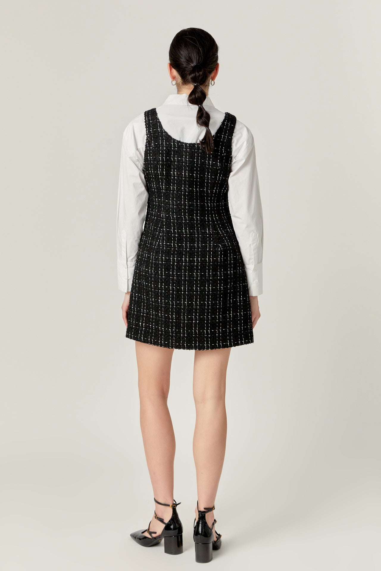 ENGLISH FACTORY - Tweed Sleeveless Mini Dress - DRESSES available at Objectrare