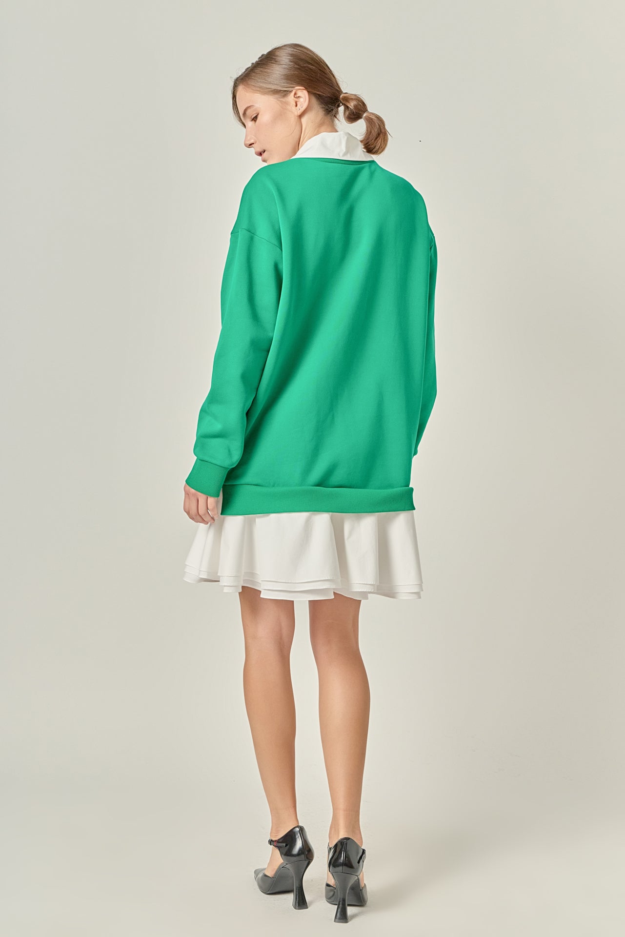 ENGLISH FACTORY - Mixed Media Mini Dress - DRESSES available at Objectrare