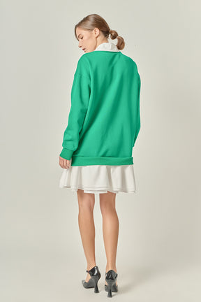 ENGLISH FACTORY - Mixed Media Mini Dress - DRESSES available at Objectrare