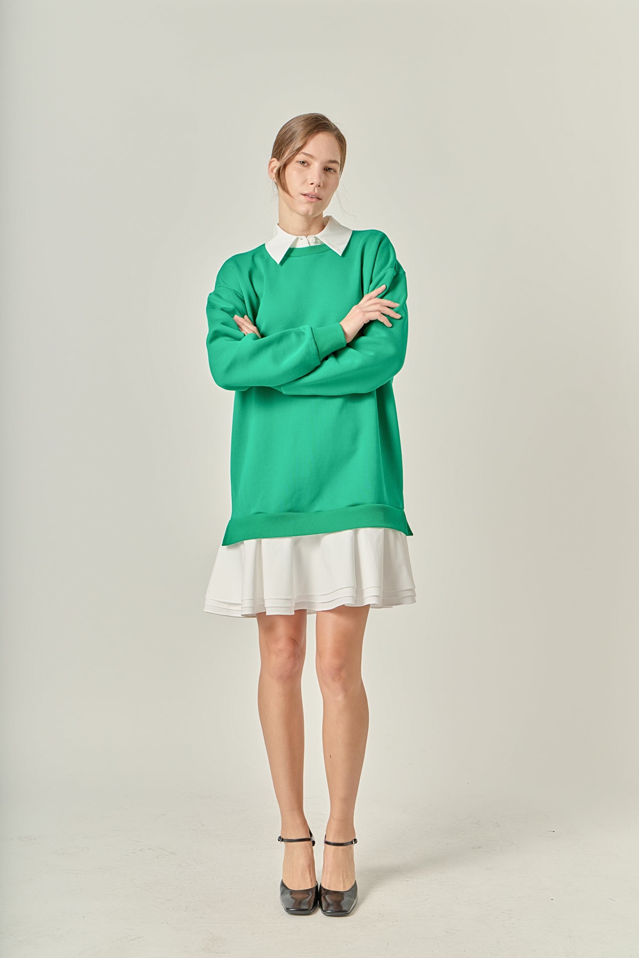 ENGLISH FACTORY - Mixed Media Mini Dress - DRESSES available at Objectrare