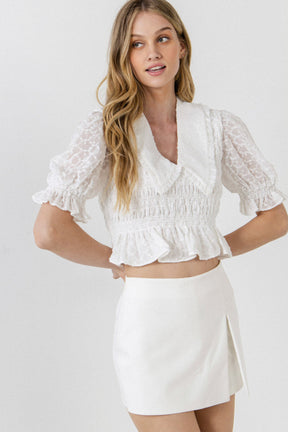 ENGLISH FACTORY - Women's Woven V-Neck Blouse - TOPS available at Objectrare