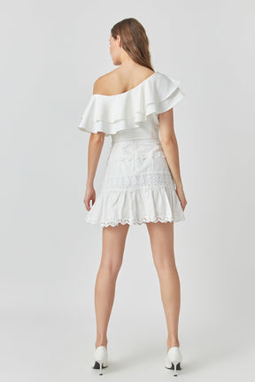 ENDLESS ROSE - Ruffled One Shoulder Top - TOPS available at Objectrare