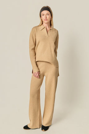 ENGLISH FACTORY - Collared Knit Sweater - SWEATERS & KNITS available at Objectrare