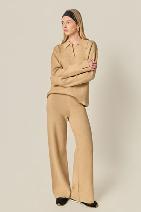 ENGLISH FACTORY - Collared Knit Sweater - SWEATERS & KNITS available at Objectrare
