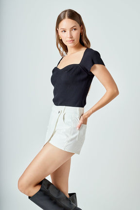ENDLESS ROSE - Denim Skort - SKORTS available at Objectrare