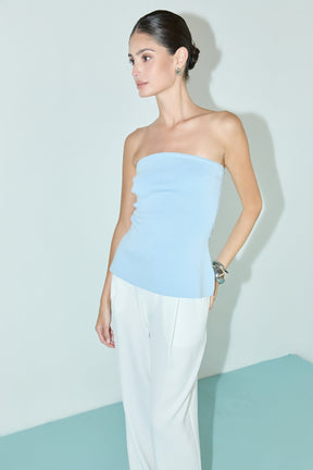 MARSY - Tube Top Knitted Top - TOPS available at Objectrare