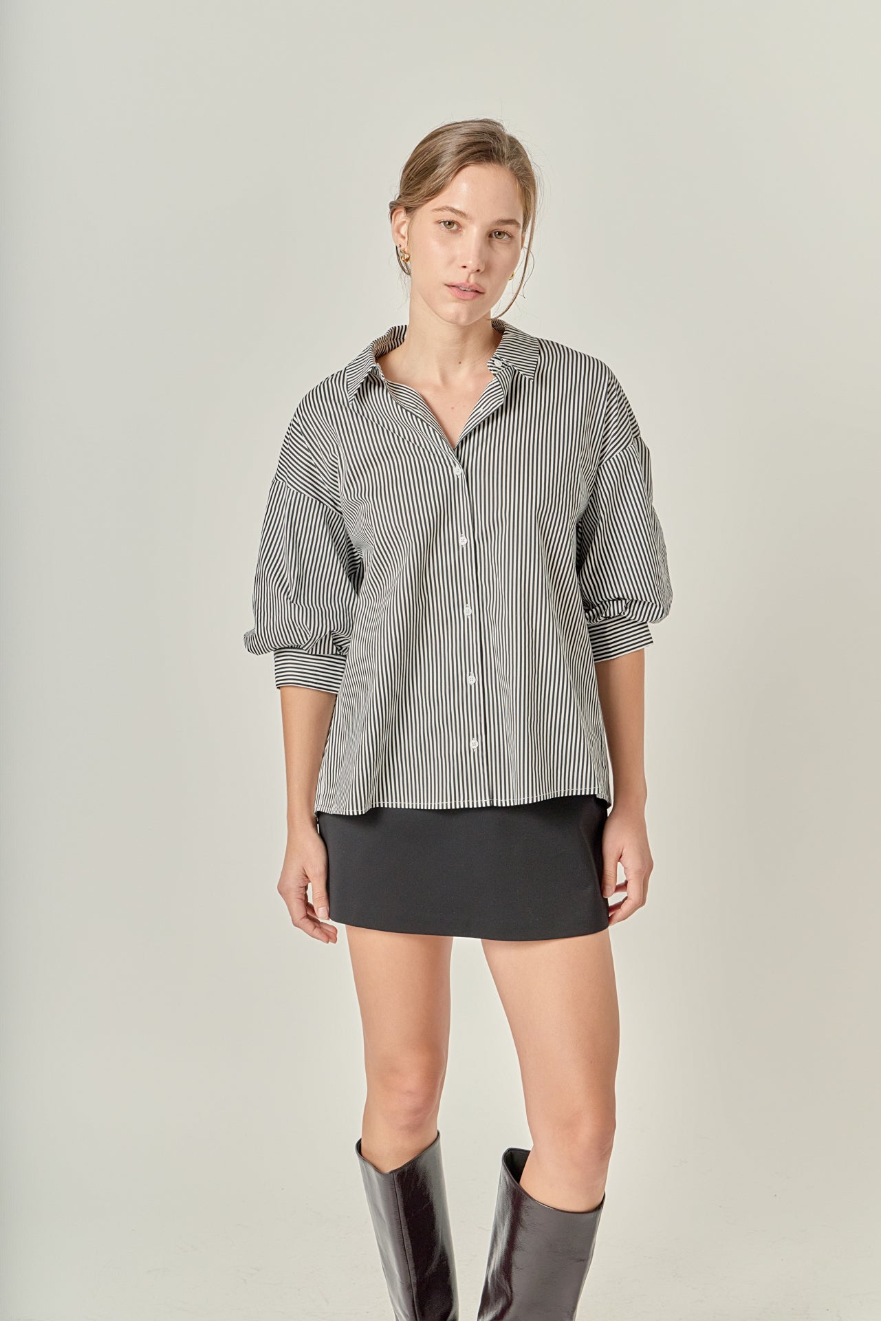 ENGLISH FACTORY - Striped Button Down Shirt - SHIRTS & BLOUSES available at Objectrare