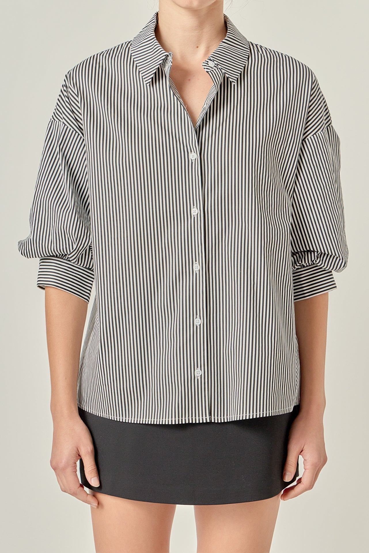 ENGLISH FACTORY - Striped Button Down Shirt - SHIRTS & BLOUSES available at Objectrare