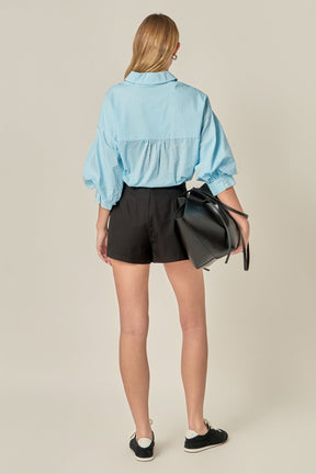 ENGLISH FACTORY - Striped Button Down Shirt - SHIRTS & BLOUSES available at Objectrare