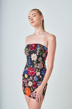 ENDLESS ROSE - Sequin Bodycon Tube Mini Dress - DRESSES available at Objectrare