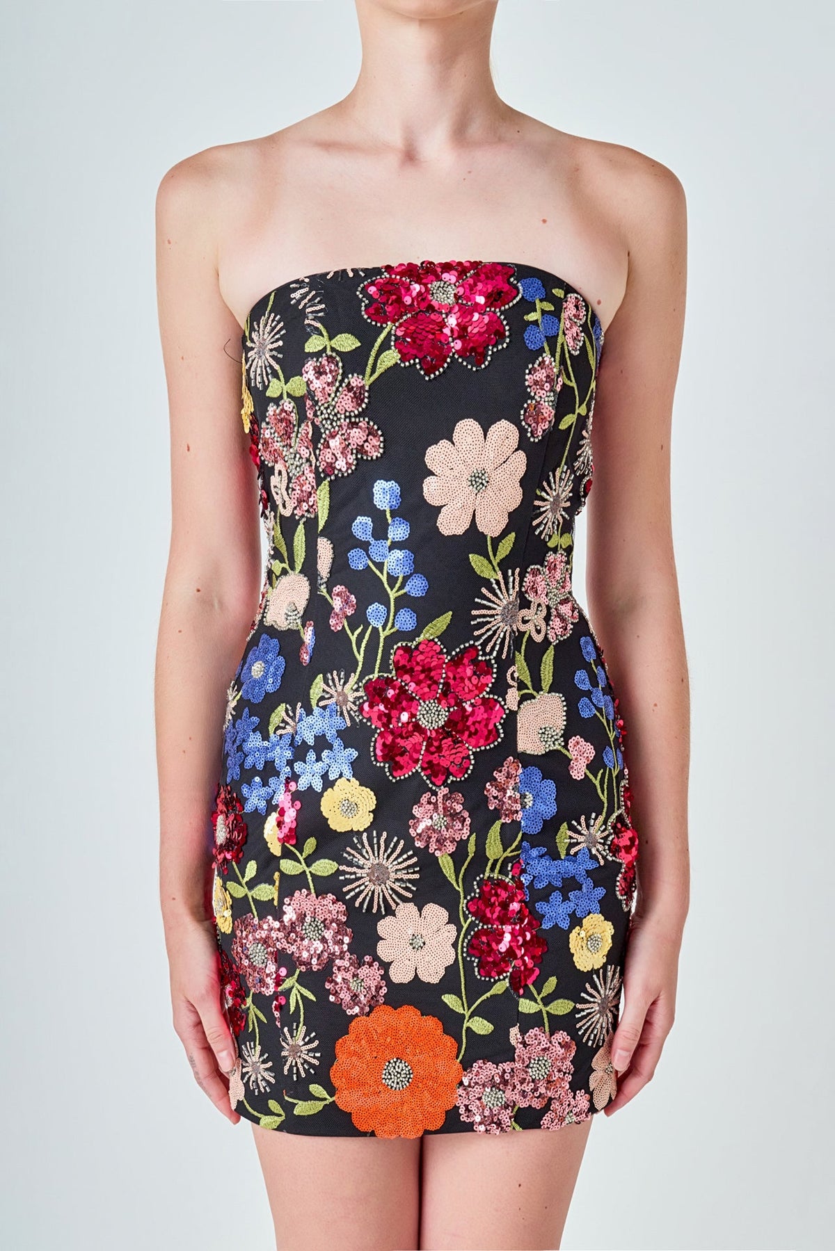 ENDLESS ROSE - Sequin Bodycon Tube Mini Dress - DRESSES available at Objectrare