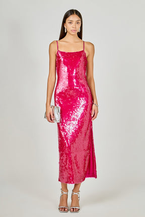 ENDLESS ROSE - Sequin Slip Dress - DRESSES available at Objectrare
