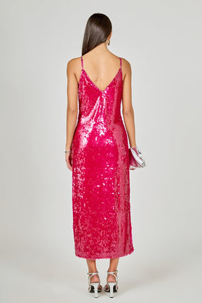 Sequin Slip Midi Dress