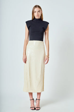 Sequins Midi Skirt