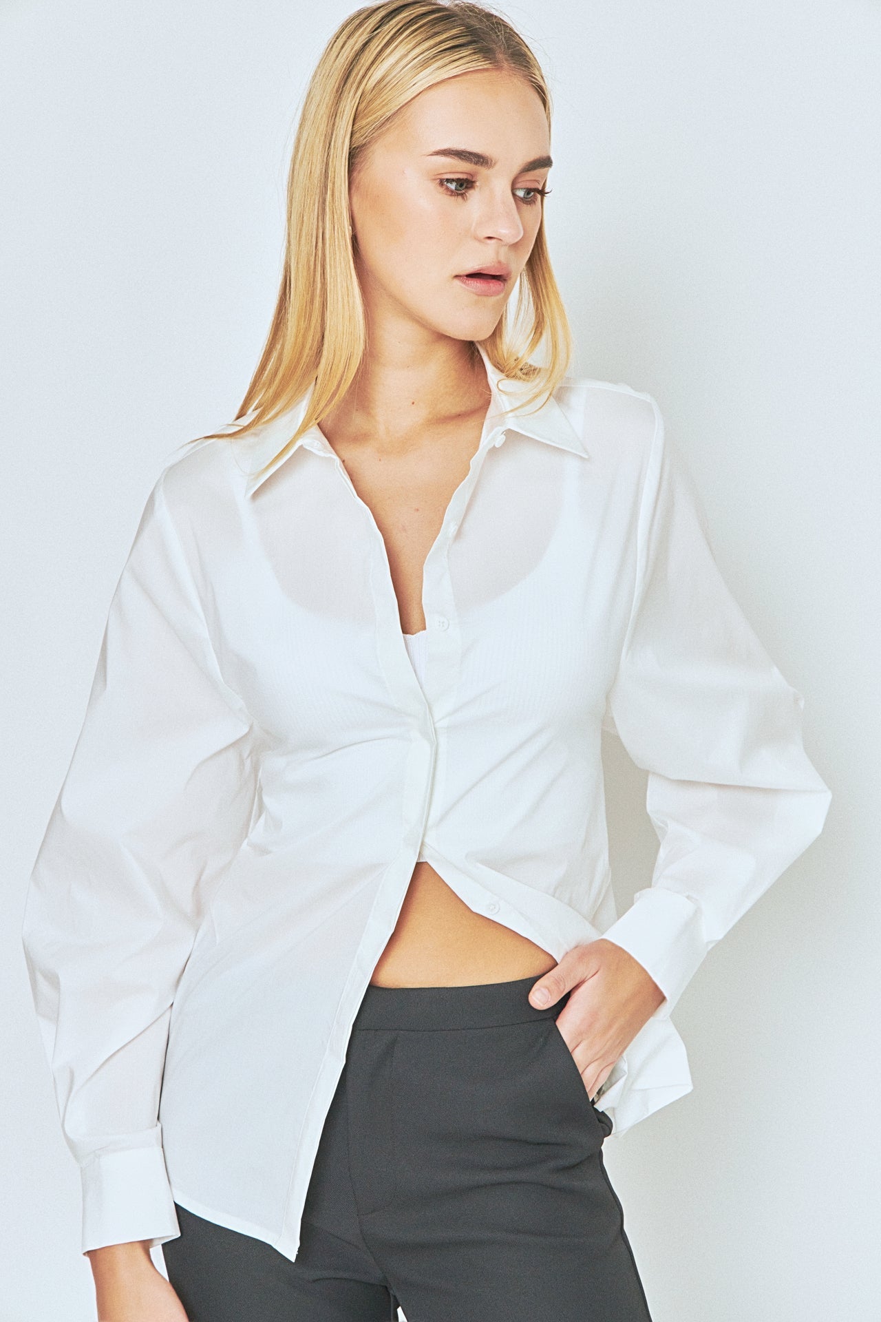 ENDLESS ROSE - Endless Rose - Button Down Shirt - SHIRTS & BLOUSES available at Objectrare