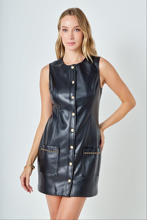 ENDLESS ROSE - PU Chain Dress - DRESSES available at Objectrare