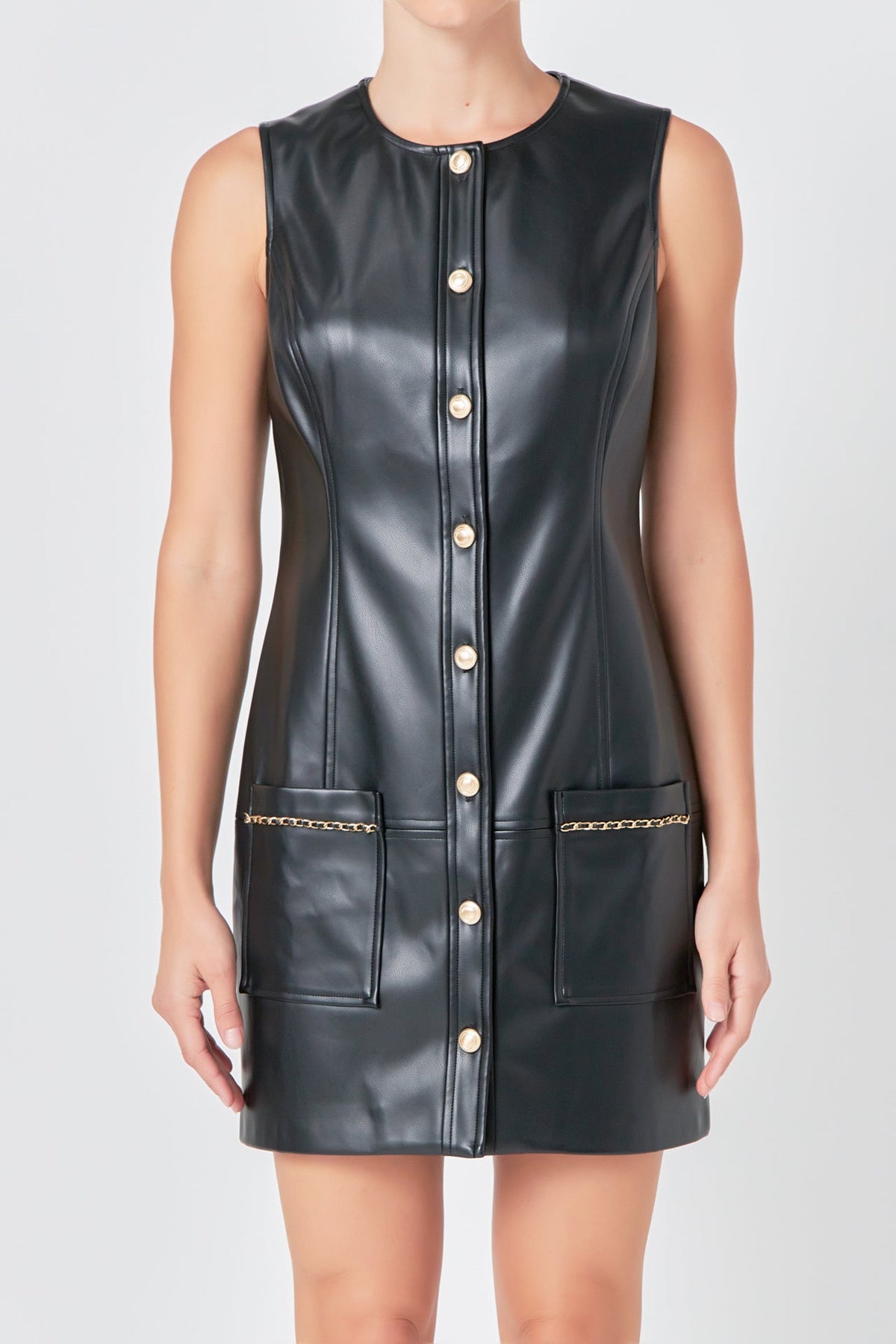 ENDLESS ROSE - PU Chain Dress - DRESSES available at Objectrare