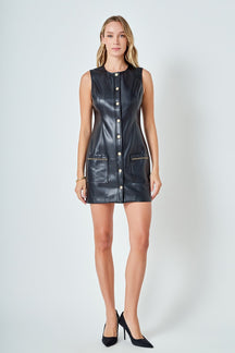 ENDLESS ROSE - PU Chain Dress - DRESSES available at Objectrare