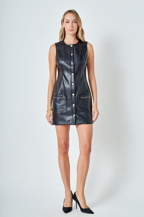 ENDLESS ROSE - PU Chain Dress - DRESSES available at Objectrare