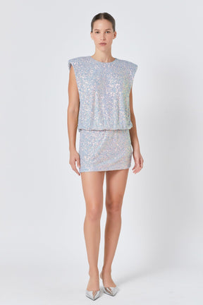 ENDLESS ROSE - Endless Rose - Sequin Sleeveless Mini Dress - DRESSES available at Objectrare