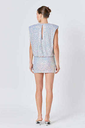 ENDLESS ROSE - Endless Rose - Sequin Sleeveless Mini Dress - DRESSES available at Objectrare