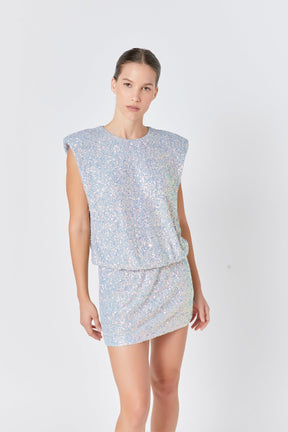 ENDLESS ROSE - Endless Rose - Sequin Sleeveless Mini Dress - DRESSES available at Objectrare