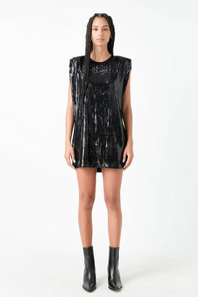 GREY LAB - Grey Lab - Sequined Mini Dress - DRESSES available at Objectrare