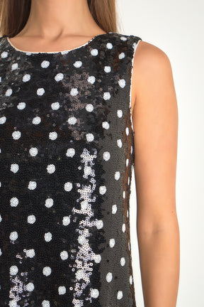 ENDLESS ROSE - Endless Rose - Dot Sequin Mini Dress - DRESSES available at Objectrare