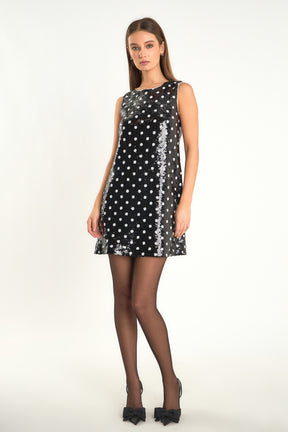 ENDLESS ROSE - Endless Rose - Dot Sequin Mini Dress - DRESSES available at Objectrare