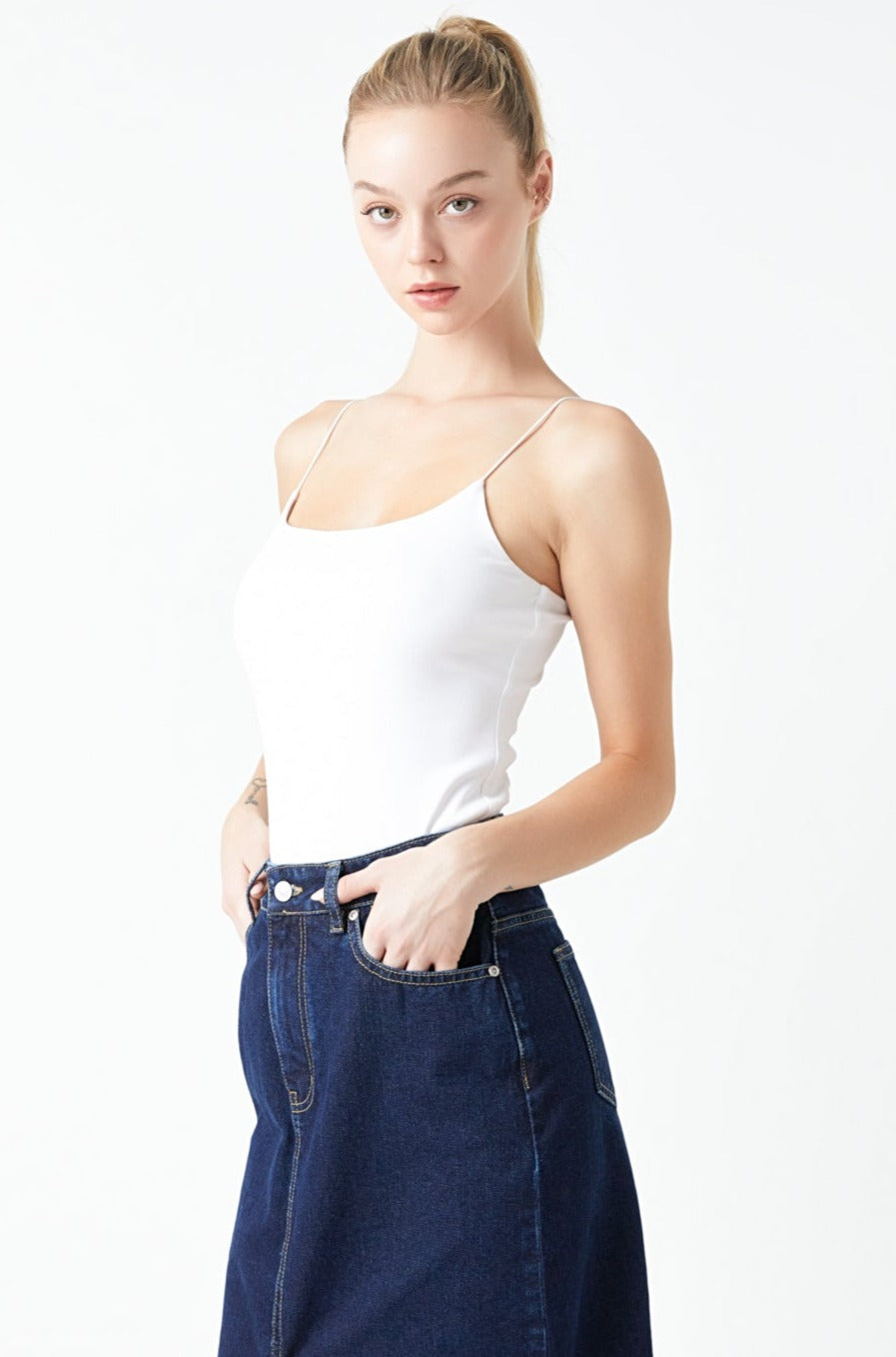 GREY LAB - Sleeveless Jersey Top - TOPS available at Objectrare