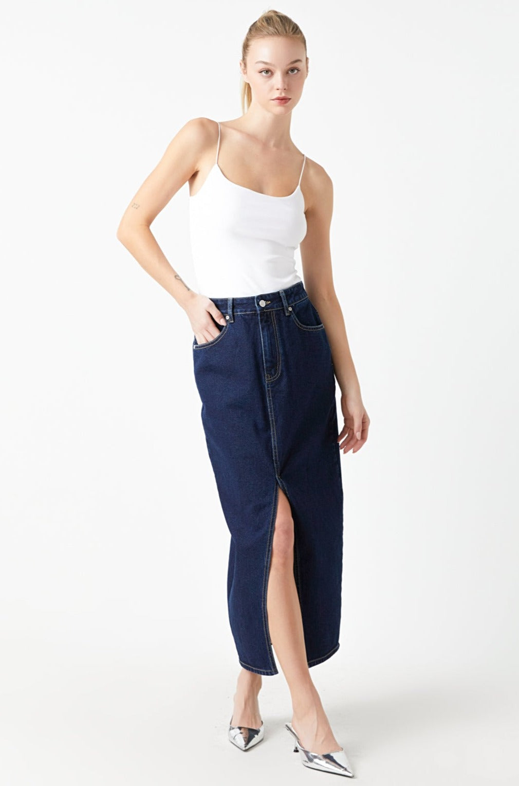 GREY LAB - Sleeveless Jersey Top - TOPS available at Objectrare