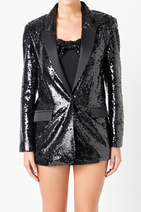 ENDLESS ROSE - Sequin Oversized Jacket - JACKETS available at Objectrare
