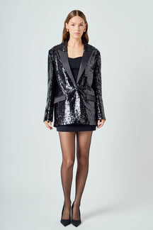 ENDLESS ROSE - Sequin Oversized Jacket - JACKETS available at Objectrare