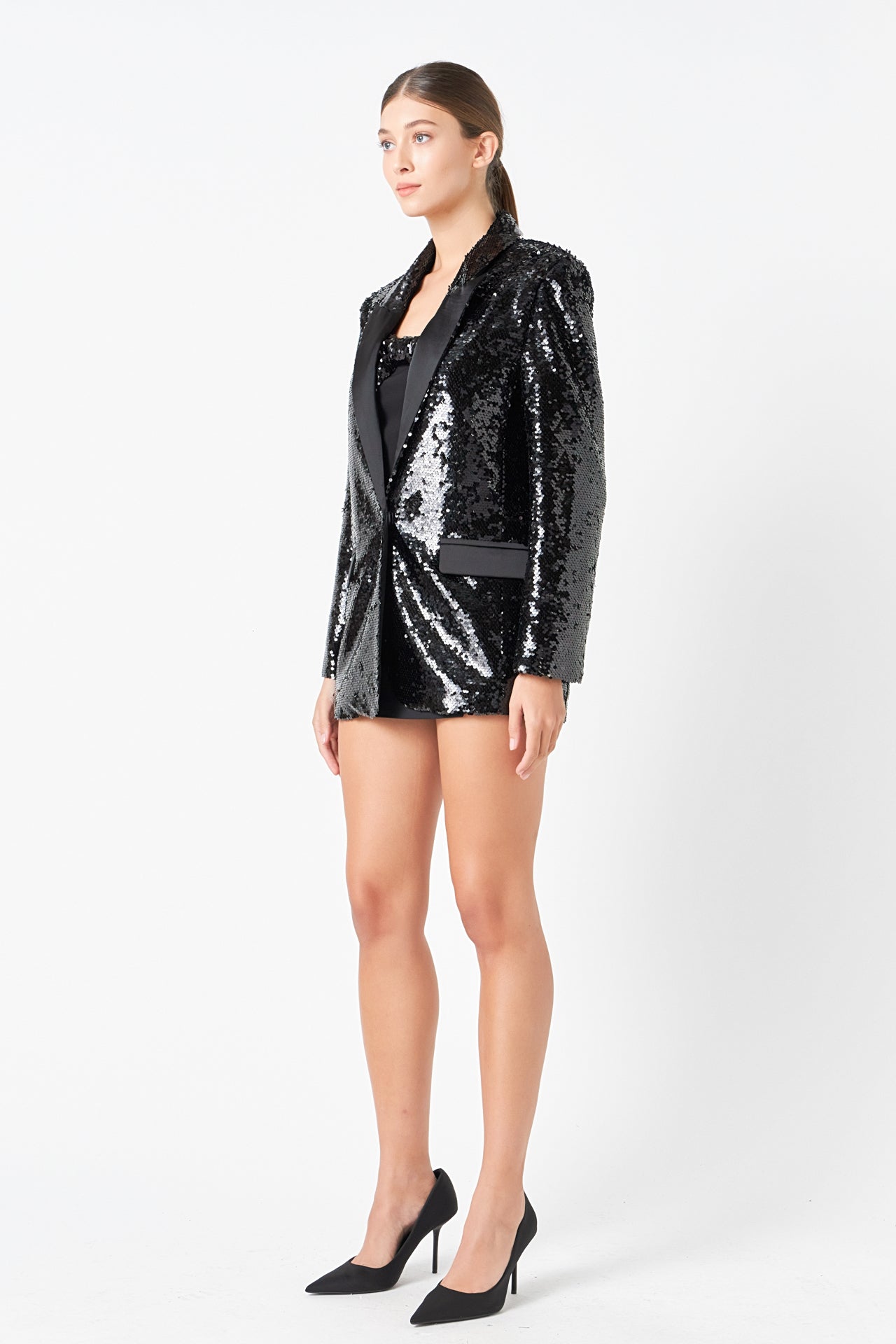 ENDLESS ROSE - Sequin Oversized Jacket - JACKETS available at Objectrare