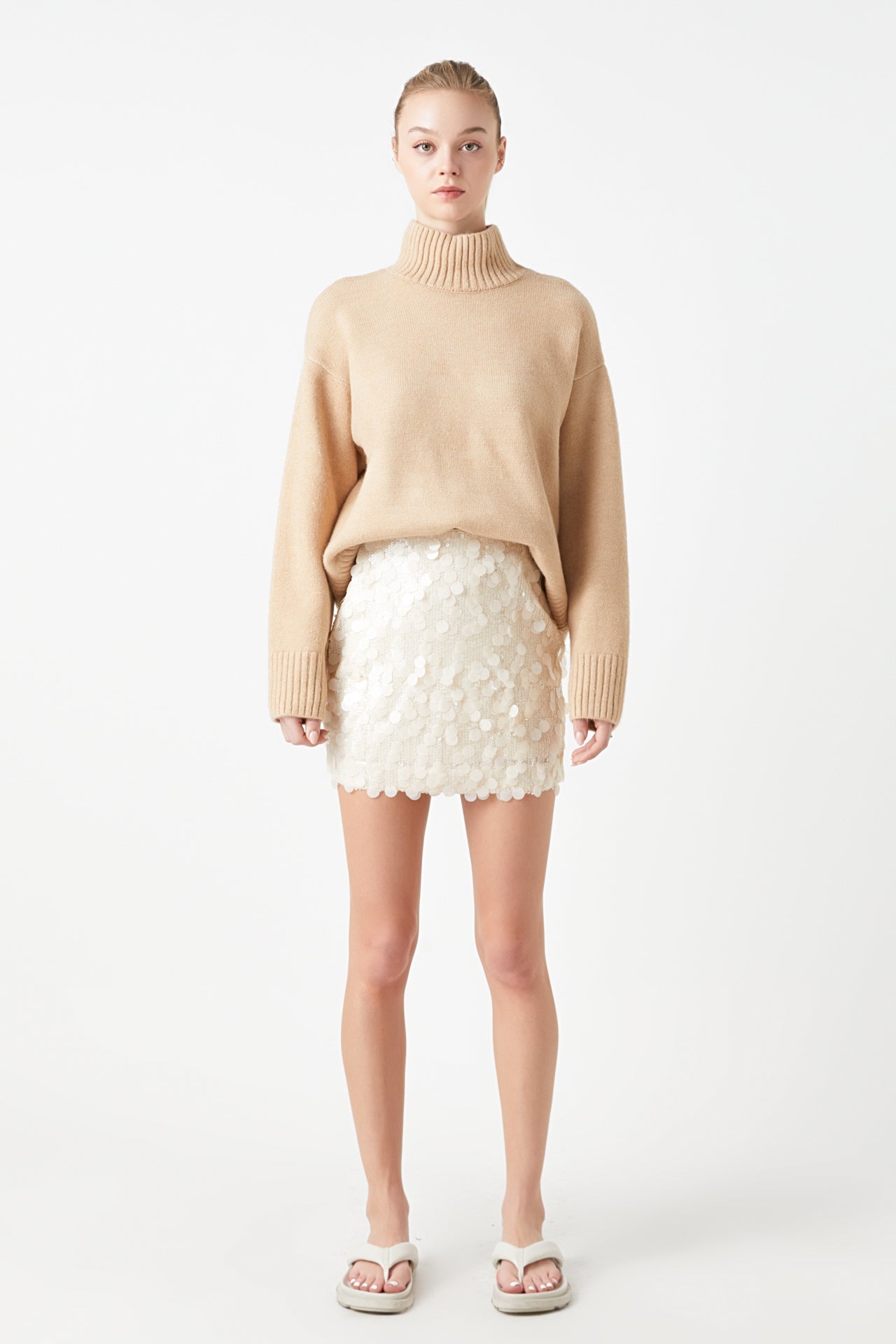 GREY LAB - Sequin Mini Skirt - SKIRTS available at Objectrare