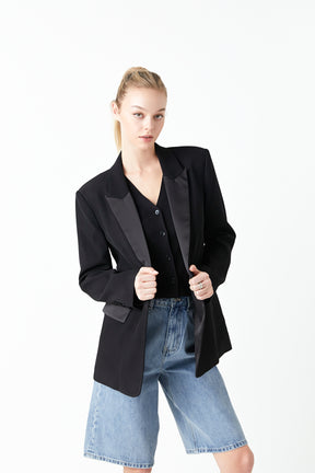 GREY LAB - Tuxedo Oversized Jacket - JACKETS available at Objectrare