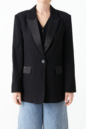 GREY LAB - Tuxedo Oversized Jacket - JACKETS available at Objectrare