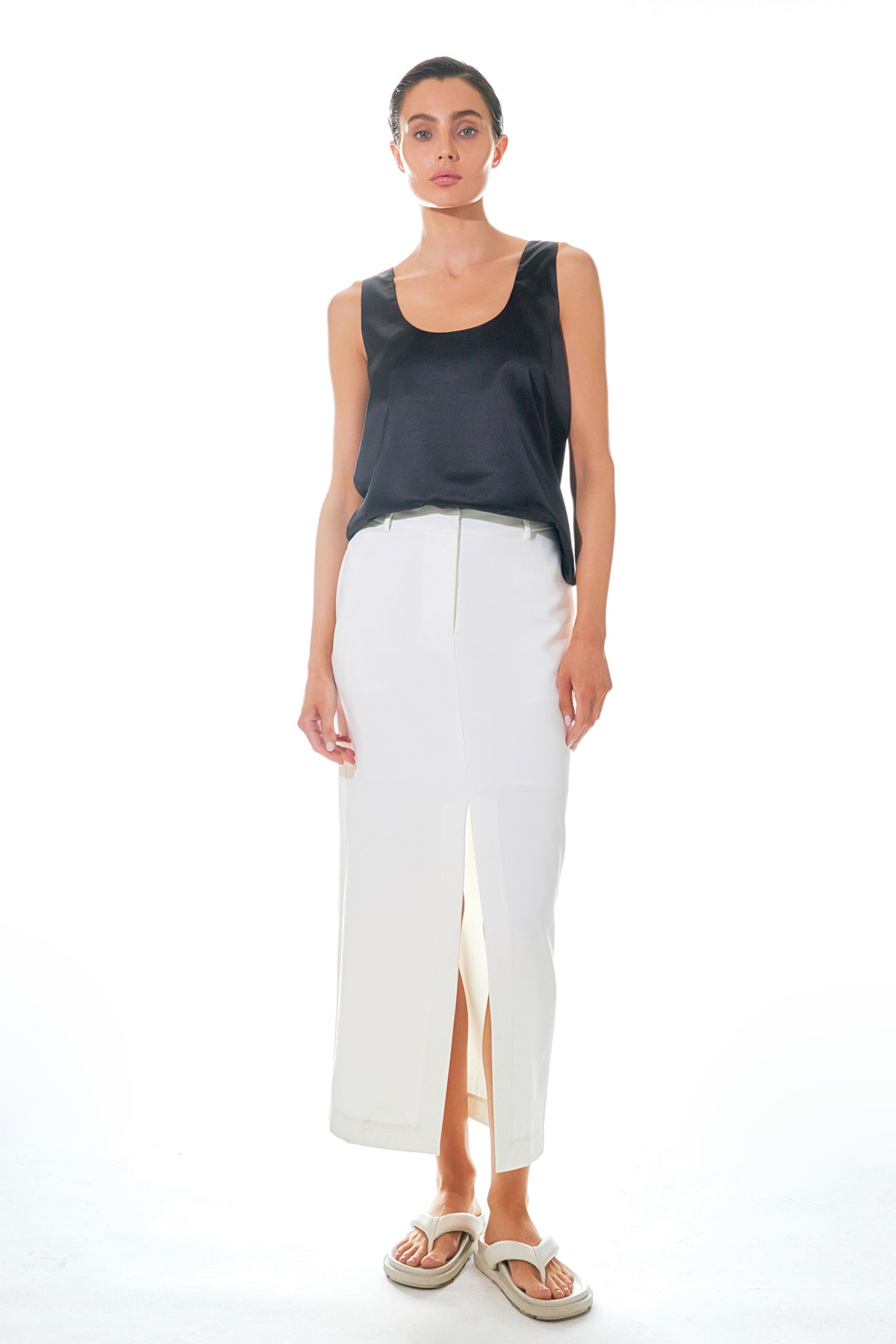 GREY LAB - Satin Sleeveless Top - TOPS available at Objectrare
