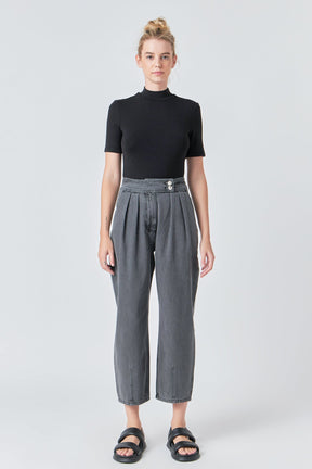 GREY LAB - Grey Lab - Silver Straight Pants - JEANS available at Objectrare