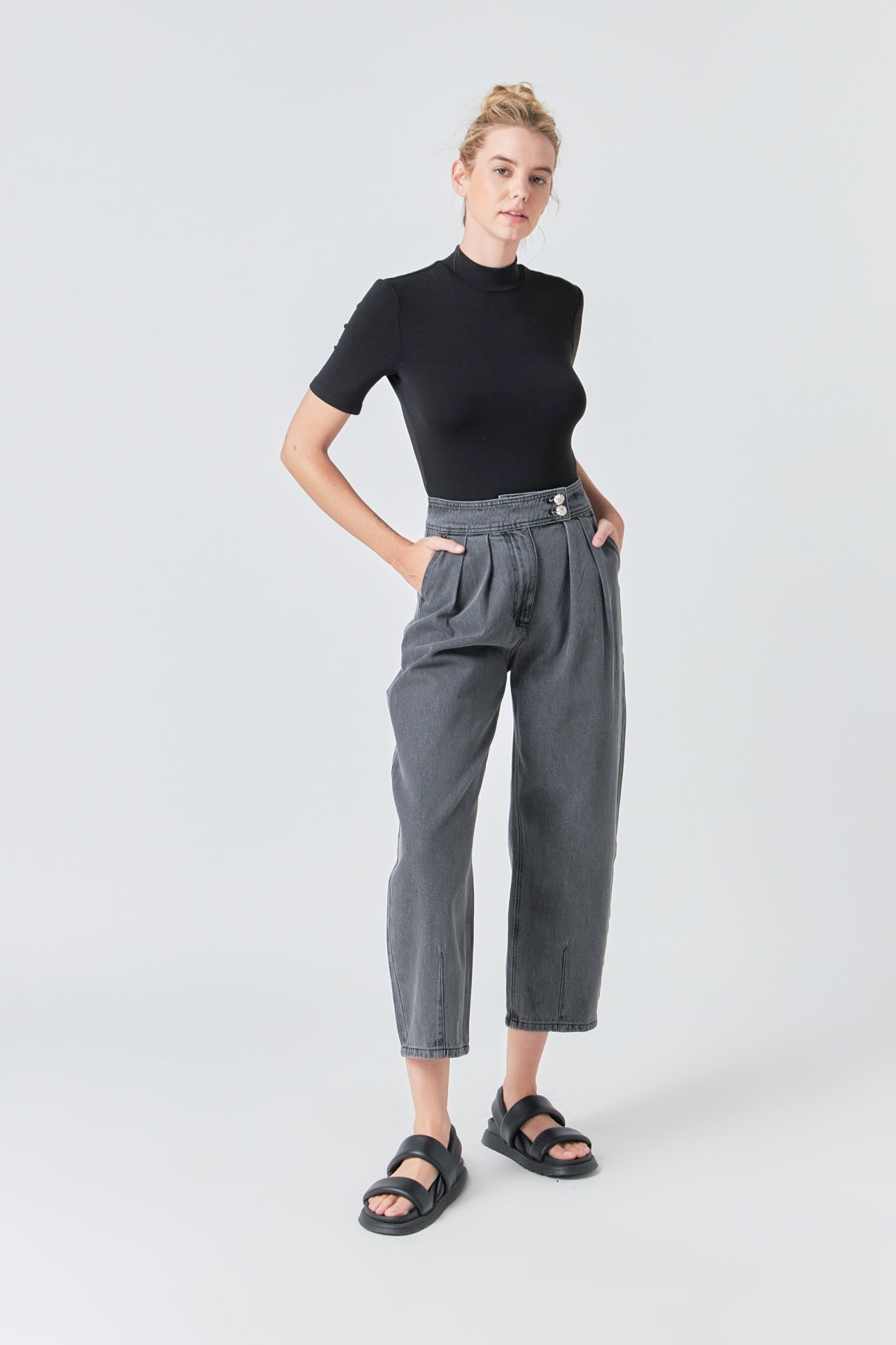 GREY LAB - Grey Lab - Silver Straight Pants - PANTS available at Objectrare