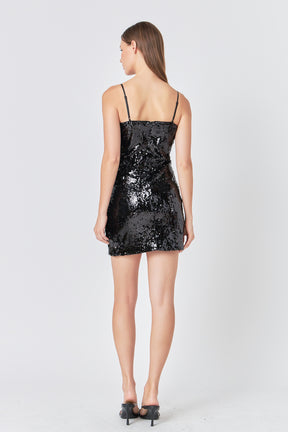 ENDLESS ROSE - Sequin Flower Mini Dress - DRESSES available at Objectrare