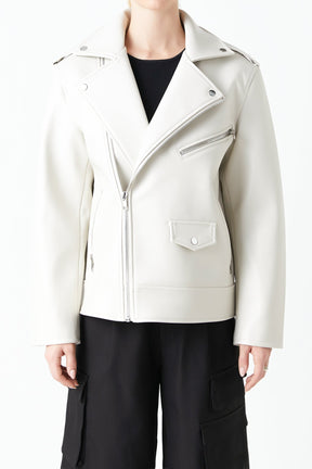 GREY LAB - Pu Bicker Jacket - JACKETS available at Objectrare
