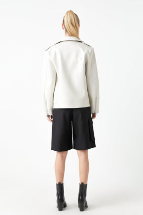 GREY LAB - Pu Bicker Jacket - JACKETS available at Objectrare