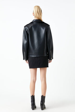 GREY LAB - Pu Bicker Jacket - JACKETS available at Objectrare