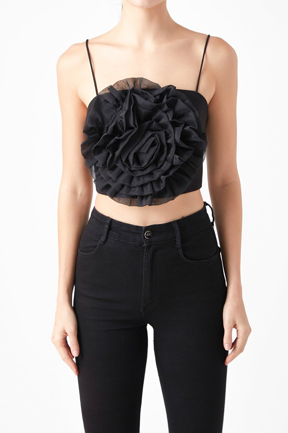 ENDLESS ROSE - Organza Flower Top - TOPS available at Objectrare