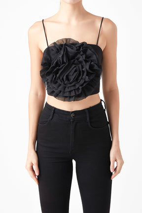 ENDLESS ROSE - Endless Rose - Organza Flower Top - TOPS available at Objectrare