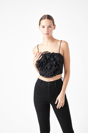 ENDLESS ROSE - Organza Flower Top - TOPS available at Objectrare