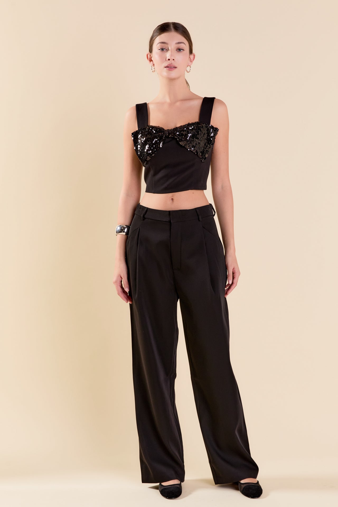 ENDLESS ROSE - Sequin Bow Top - TOPS available at Objectrare